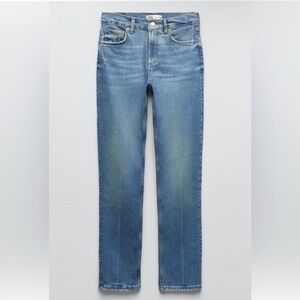 Zara Women's Straight Leg Blue Jeans